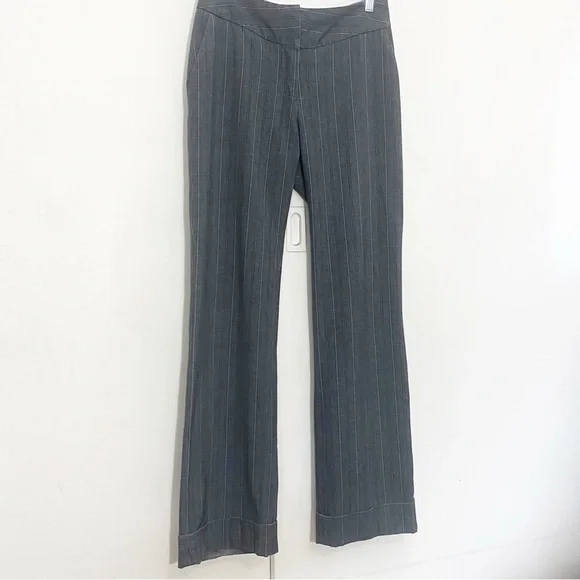 Pantalon Capri Worthington Taille 4 Marron/rayé Blanc - Cuffed, Stretch, Occasion Très Bon état